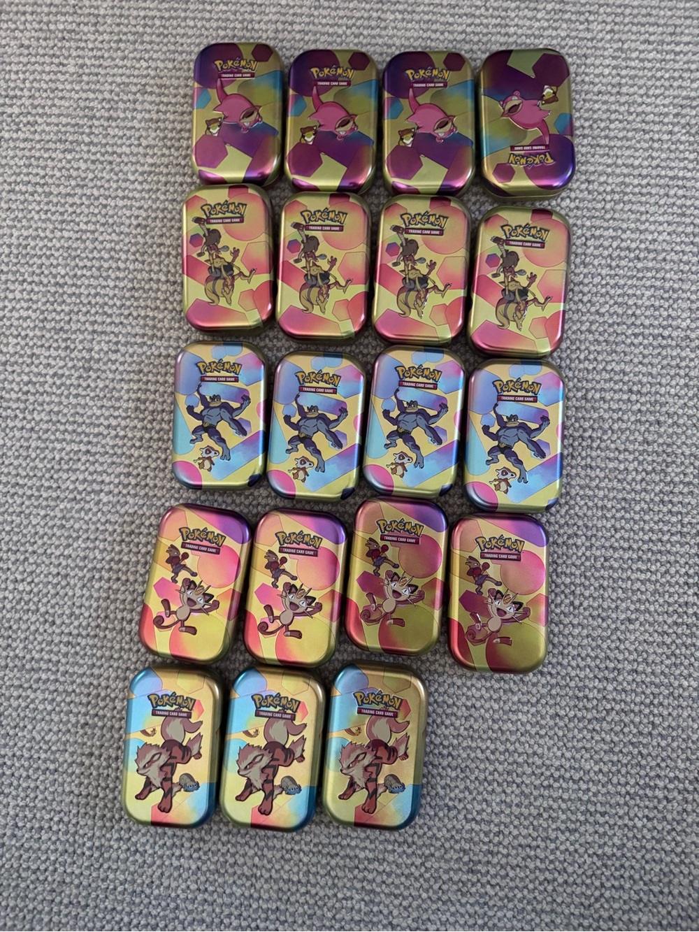 19 Pokémon Collectible Metal Tins - Scarlet & Violet- Empty